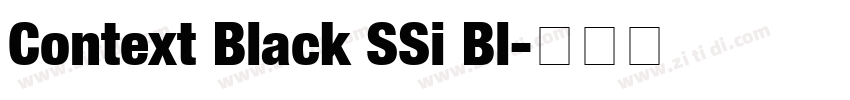 Context Black SSi Bl字体转换